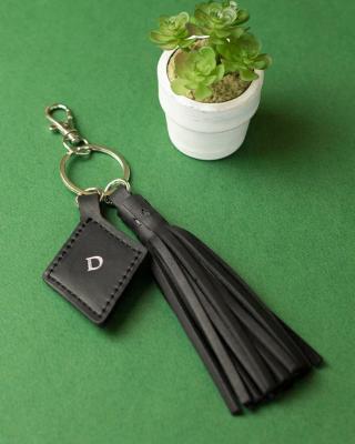 China Unisex Custom Multi Color Tassel Factory Key Chain, Leather Tassel Keychain for sale