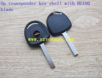 China HU100 Transponder Brass Op Key Shell , HU100 Ignition Car Key Blank for sale