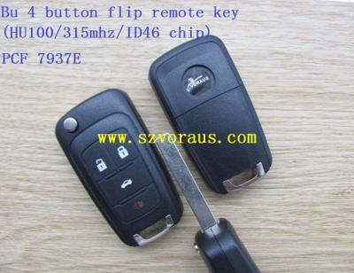 China Brass BU 4 Higher Quality Button Flip Remote Key Fob (HU100/315mhz/ID46 chip) for sale