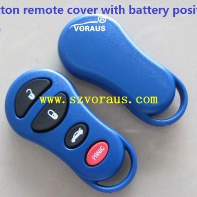 China Metal+ Plastic 4 button keyless entry remote cover for Chry key (with battery position) for sale