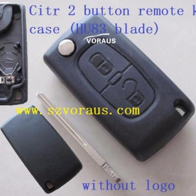 China New 2 Buttons Main Case Brass Uncut Remote Shell For Citr (HU83 Blade) for sale