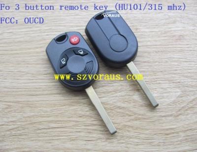 China Rubber And Metal FO 3 Button Remote Key Fob For FO 2013 - 2017 OUCD6000022 (HU101 / 315 MHz) for sale