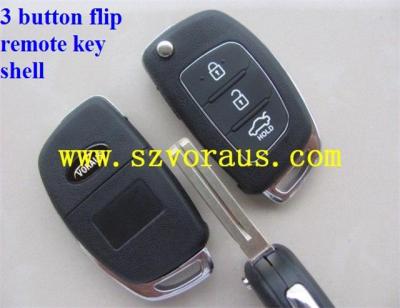 China New 4 Button Uncut Brass Flip Key Shell For Hy Remote Key for sale