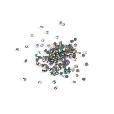 China High Quality Blue ab Flatback Crystal Flatback Iron on Rhinestones for Garment for sale