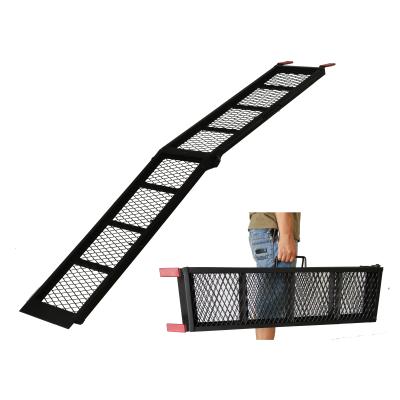 China Multifunctional Heavy Duty 800 lbs Long Steel Loading Ramp Foldable Motorcycle ATV Truck For Truck 109*33*11.5cm for sale