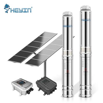 China 110v 1500w 6m3/h 135m Pump Farm Use Domestic Head Solar Water Submerged Solar Water Pump With Solar Panel for sale