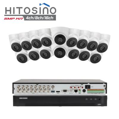 China NIGHT VISION Hitosino Hik OEM Vision DVR 4ch 8ch 16ch All In One With Hard Drive Turret 2CE56H0T-IT3F 7200HUHI-K2 Security Kit CCTV System for sale