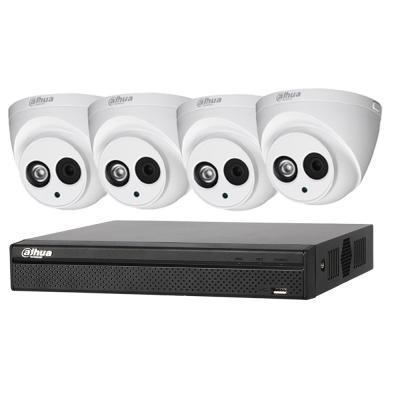 China Original CAD 4MP POE NVR 4104HS-P-4KS2 HDW4433C-A 4CH Alarm Home Security Surveillance System KIT NVR4104HS-P-4KS2 for sale