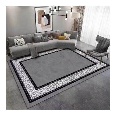 China Tianjin Washable Wholesale Customized Crystal Velvet Modern Design Indoor Living Room 3d Printed Carpets And Floor Covers for sale