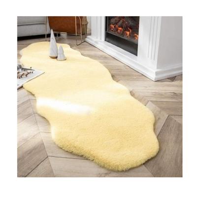 China Wangjun Washable Super Soft Plush Fur Rug Area Rug For Living Room Bedroom Living Room Bedroom Fluffy Fur Blanket Luxury Faux Sheepskin Rug And Carpet for sale