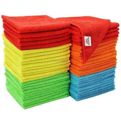 China High Quality Red Blue Red Custom Compressed Pink Green Gray Plain Style Compressed Quickly Logo Microfiber Printed Cleaning Towel for sale