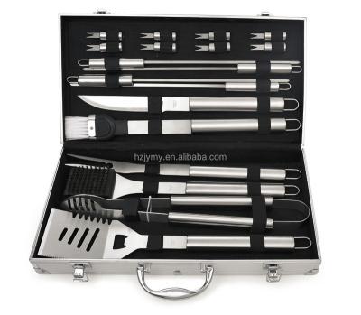 China Easily Cleaned 19-Piece Stainless Steel BBQ Accessories Tool Kit - Includes Aluminum Storage Case for BBQ Grill for sale