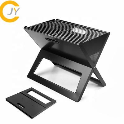 China Easily Assembled Outdoor Portable X Shaped BBQ Grill Mini Folding Charcoal BBQ Smokeless Grill for sale