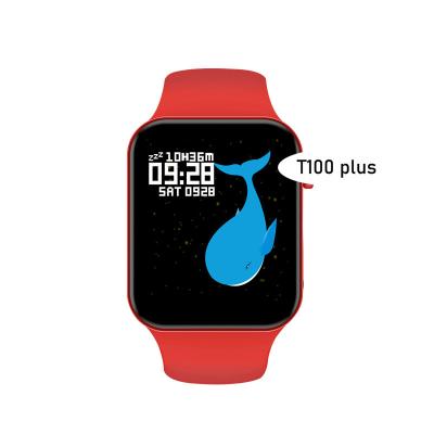 China Wholesale Latest MP3 Playback Smart Watch T100 Plus 1.69 Inch Screen IP67 Waterproof Functional Watch 7 Button Smartwatch T100PLUS for sale