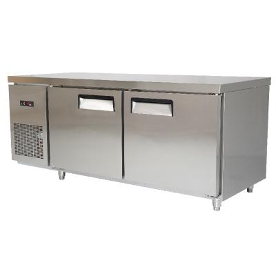 China High Freezing Effiency 1.8M 2 Door Refrigerator Sandwich Prep Table For Salad Pizza Fridge Prep Table for sale