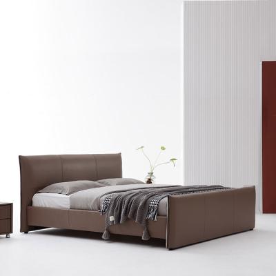 China Morden Hendry factory nordic style inflatable letto with beds leather double yatak modern cama elastica for sale