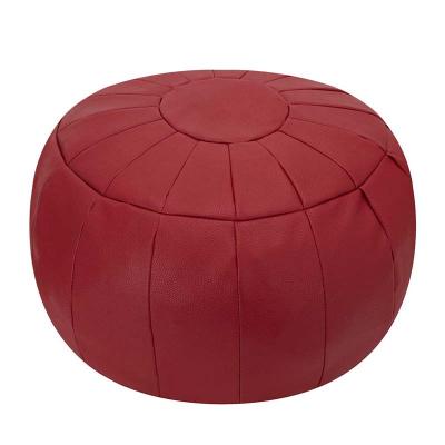 China Traditional Hendfry Factory Cozy Brown Pouf With Interior Filler For Living Room for sale