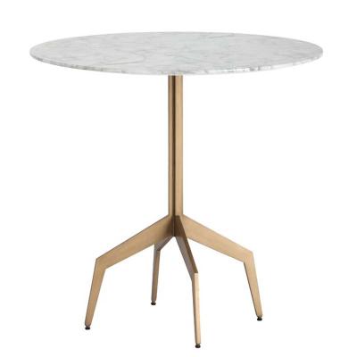 China Wholesale Modern Simple Round Carrara White Marble Table for sale