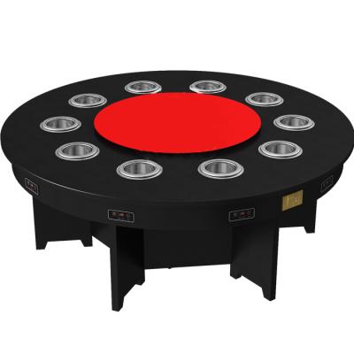 China Modern Best Price Restaurant Use Quartz Round Table Restaurant Hot Pot Table for sale