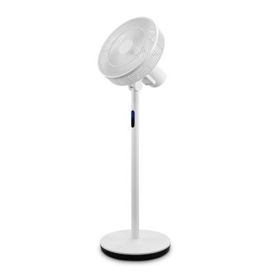 China Household 12inch DC Motor Plastic Electric Rechargeable Floor Standing Pedestal Fan With Remote Control for sale