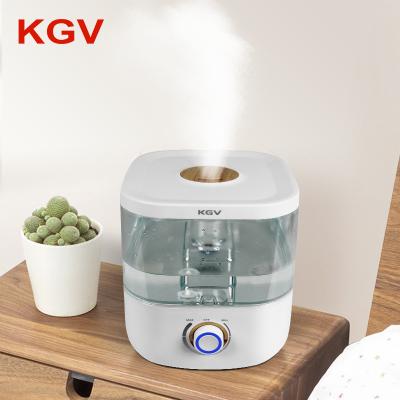 China New Hotel Transparent Tabletop Diffuser 5l Ultrasonic Cooler Air Humidifier Atomization For Large Area for sale