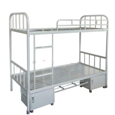 China Wholesale Metal Double Beds (Full Size) Adjustable Bedroom Furniture Steel Bunk Bed With Storage Lockers for sale