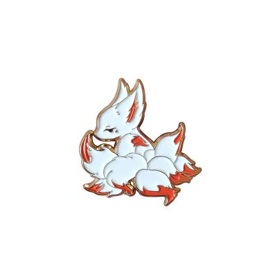 China Cute Viet Nam Cartoon Nine-Tailed Fox Fox Modeling Custom Soft Enamel Pin Quality Soft Lapel Pins Lapel Pins High Quality Lapel Pin Supplier for sale