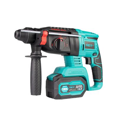 China 1 Battery 18V Rechargeable Brushless Cordless Hammer Drill Electric Hammer Impact Rotary Drill With Two Lithium 24mm Concrete\Timber 28mm\Steel 13mm for sale