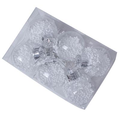 China Christmas tree pendant 6CM (6 pieces) / 8CM clear plastic Christmas tree decorations) (3 pieces / 10CM (2 pieces), Christmas balls for sale