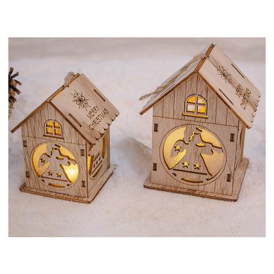 China LED Wooden Light Christmas Ornament Christmas Home Decoration Party Supplies Christmas Gift for sale