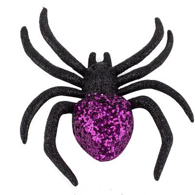 China Simulation Child Halloween Glitter Spider Toy Spoof Gift Holiday Horror Toys Party Halloween Toy for sale