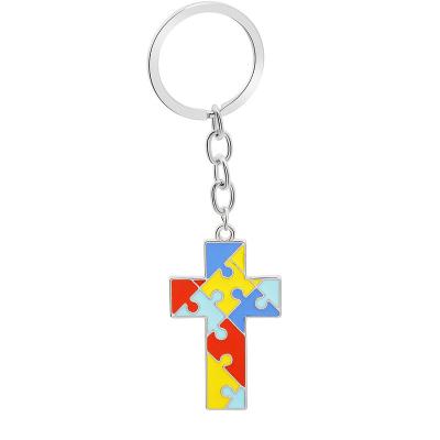 China Europe factory direct puzzle cube colorful stainless steel puzzle key chain custom key chain for sale