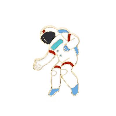 China Custom Astronaut Button Pins Rocket Cute Space Badge Backpack Hat Europe Factory Price Cartoon Planet Astronaut for sale