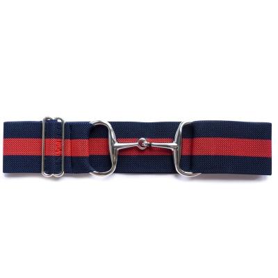 China Elastic Equestrian Belt Navy and Red Equestrian Unisex Riding Stretch Belt for sale