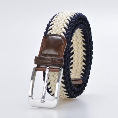 China Fashional Wholesale Adjustable Braided Stretch Belt Nylon Elastic Duty Men for sale