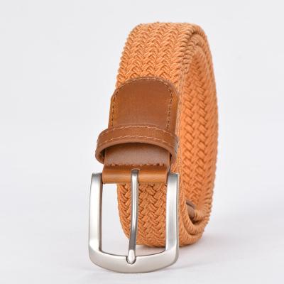 China Fashional Fashion Popular Orange Man Elastic Webbing Belt for sale