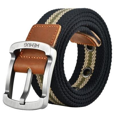 China Eco-friendly Leisure Belt Canvas Men's Korean Student Belts Needle Buckle for sale