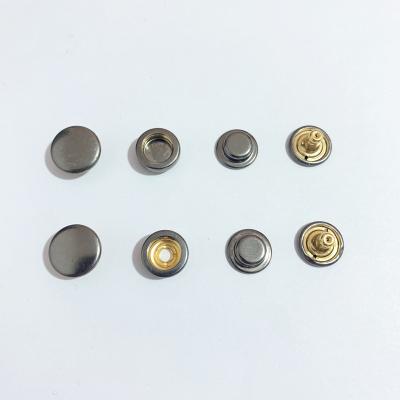 China Factory OEM free sample Plating Sustainable Round Clothing Coat Jeans Brass Snap Button for sale