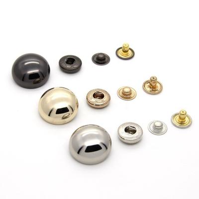 China New garment accessories alloy coat high fashion decorative mushroom round snap buttons for sale