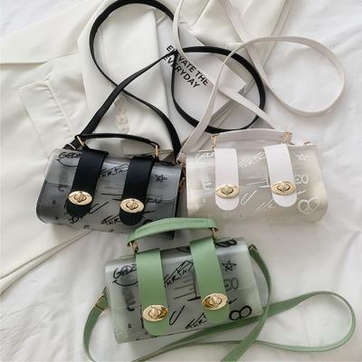 China Latest Fashion Suppliers Design Ladies Handbag Manufacturer Private Label Quality Clear Cross - Body Graffiti Handbag for sale