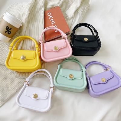 China 2022 Fashion PVC Jelly Tote Bag Candy Mini Women Ladies Cross - Purses and Body Purses Design Suka Ladies Bags PU Leather Handbags New for sale