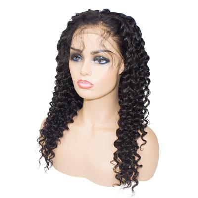 China Deep Hair Lace Front Wigs Water Wave Wig Water Wave Wig 13x4 Curly Hair Black Long Hair Wig for sale