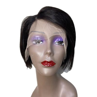 China 100% Short Hair Lace Front Wigs Multicolor Straight Short Bob Wigs Hair Wigs for sale