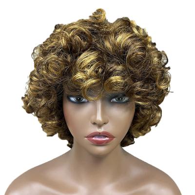 China Hot sale lead wigs lead wigs curly hair spring curl short hair lead wigs Non-lace lead curly wigs for sale