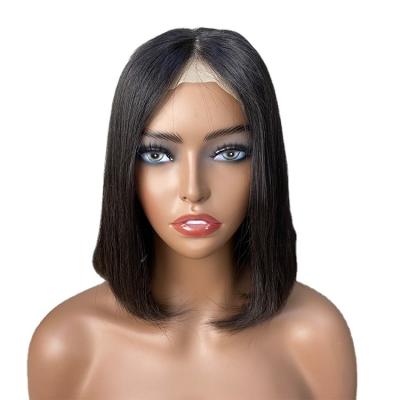 China Straight Hair Wig Black Middle Part 100% Middle Part Lace Front Wig Human Hair Wig For Women for sale