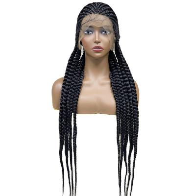 China Multicolor Braided Wig Synthetic Braided Braiding Hair Braided Wigs For Black Women for sale