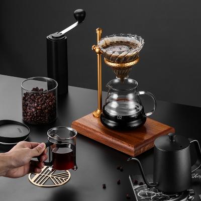 China Viable Hot Selling Black Household Drip Gooseneck Kettle With Coffee Grinder Profession Coffee Maker Set for sale