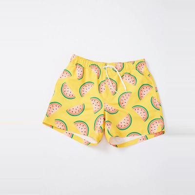 China Fashion Custom Mens Swimwear Watermelon Print Breathable Swim Trunks for sale