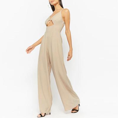 China Women Clothing 2019 Ladies Fashion Design Breathable High-waist Palazzo Jumpsuit for sale