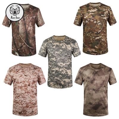 China 70% Polyester Real Cotton Men's Anti-Pilling Wild Camouflage 3d Tree Printing Custom Printed T-shirt for sale